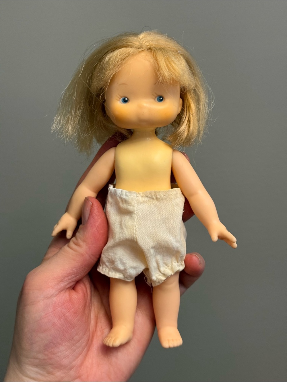 Vintage 1975 Vinyl Doll Knickerbocker Holly Hobbie Dolly Blonde KTC Toy Small - Picture 9 of 11